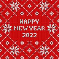 Seamless knit pattern Christmass 2022. vector