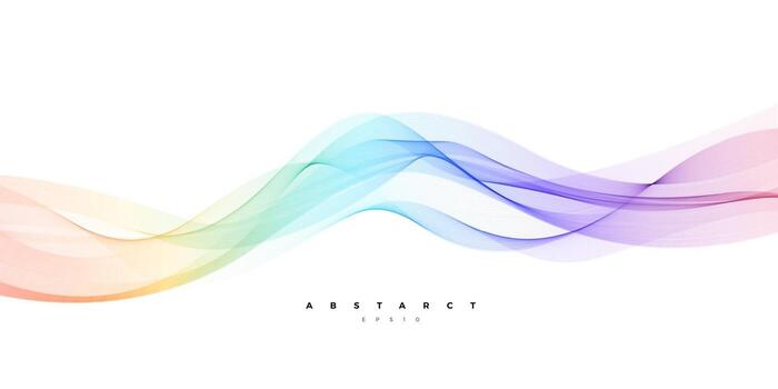 Abstract colorful line wave vector background.