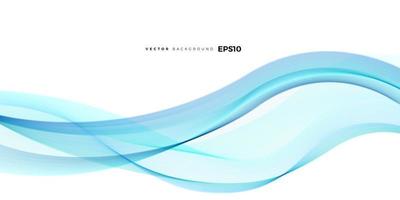 Abstract blue line wave vector background.