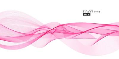 Abstract pink line wave vector background.