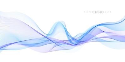 Abstract blue line wave vector background.