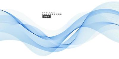 Abstract blue line wave vector background.