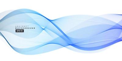 Abstract blue line wave vector background.