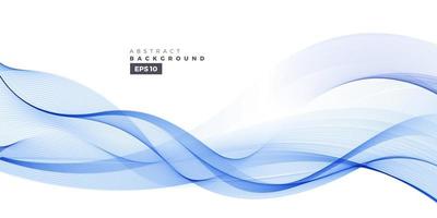 Abstract blue line wave vector backgrond.