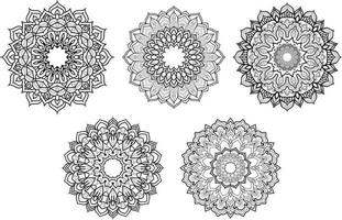 mandala de flores para colorear vactor vector