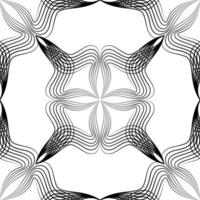 Abstract arabesque linear seamless pattern Artistic line art ornament vector