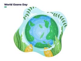 16 de septiembre día internacional de la preservación de la capa de ozono vector