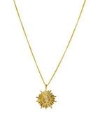Elegant gold star shaped necklace on white background-  womens jewelry