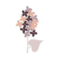 Floral decor in pastel modern browns vector