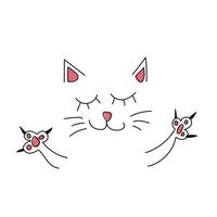 Cartoon funny cat vector