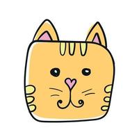 gato gracioso de dibujos animados vector