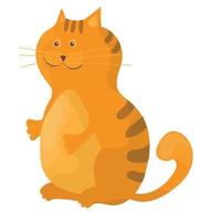 gato gracioso de dibujos animados vector