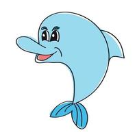 Cartoon fish in doodle style vector