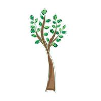 árbol de dibujos animados. decoración natural vector