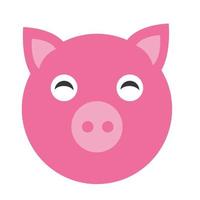 cerdo rosa, cerdito de dibujos animados vector