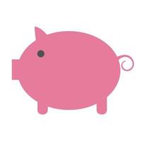 Pink pig, little cartoon pig vector