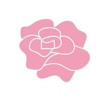 Cartoon rose, beautiful flower for decoration vector