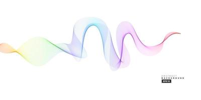 Abstract colorful line wave vector background.