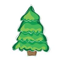 Cartoon tree. Natural decor vector