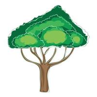 árbol de dibujos animados. decoración natural vector