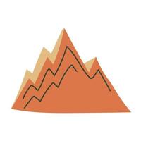 Cartoon mountain, natural decoration vector