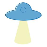 Unidentified flying object, UFO - cartoon spaceship vector