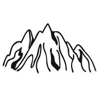 Cartoon mountain, natural decoration vector