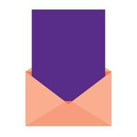An envelope with a letter. Message, spam vector