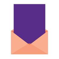 An envelope with a letter. Message, spam vector