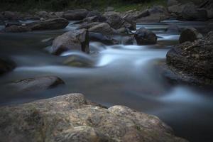 Rainforest river in long explosion photography photo