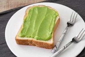 pandan custard bread thai dessert  sweet photo