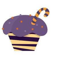 Halloween cupcakes, holiday sweets vector