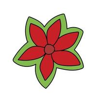 flor para decorar, flor de dibujos animados vector