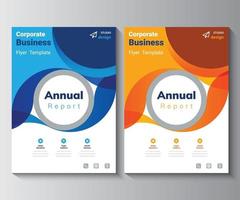 Annual Report Design Template, Corporate Business Flyer Background vector