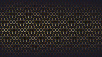 nuevo fondo hexagonal futurista de color dorado y negro vector