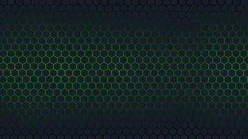 New futuristic green and black color hexagonal background vector