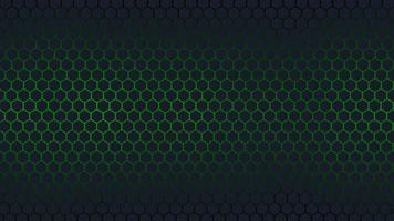 nuevo fondo hexagonal futurista de color verde y negro vector