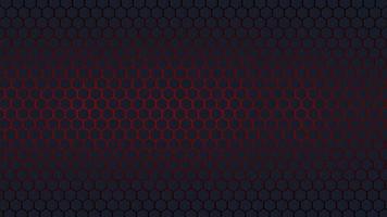 nuevo fondo hexagonal futurista de color rojo y negro vector