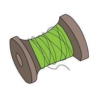 Vector illustration of a spool of orange thread and a sewing needle.  13124522 Vector Art at Vecteezy