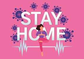 stay home stay safe stop coronavirus vector