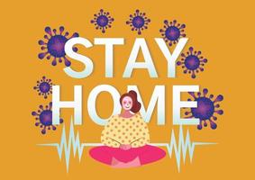 stop covid stay home stay safe vector