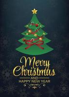 merry christmas art on snowflake background vector