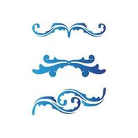 Wave and Water drop Logo Template vector