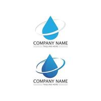 Wave and Water drop Logo Template vector