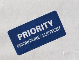 Priority mail label
