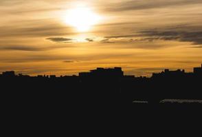 View of Edinburgh at sunset photo