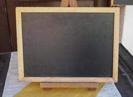 Blank blackboard with copy space photo