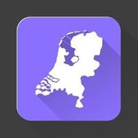 Highly detailed Netherlands map with borders isolated on background vector