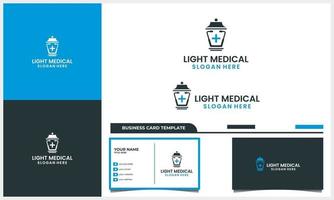 medical stethoscope with Street lights logo concept vector