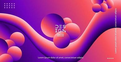 diseño de fondo de color líquido. composición de formas de gradiente fluido vector